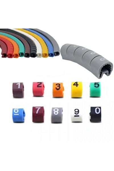 KEEPRO Renkli kablo işaretleyici kablo numaratörü 2.5mm