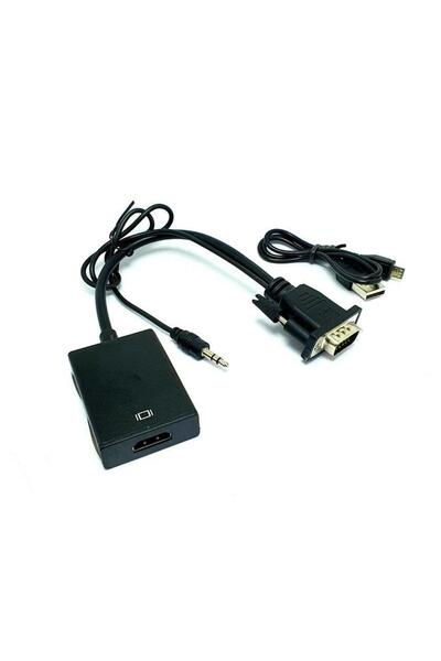 KEEPRO Vga hdmi çevirici usb güç destekli vga hdmi çevirici erkek vga dişi hd...