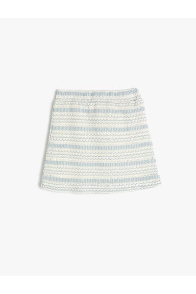 Koton Rubber Waist Knitted Skirt