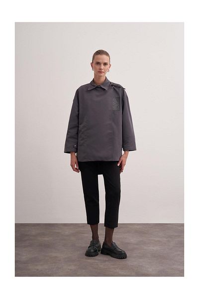 FUSHYA Collar Tie Detailed Jacket