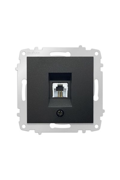 Tenda Ovivo Grano Black Numeris Telephone Socket Frameless