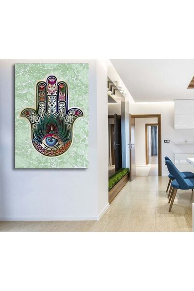 Fatma Main Hand, Fatima's Hand, Hamse Hand Canvas Painting