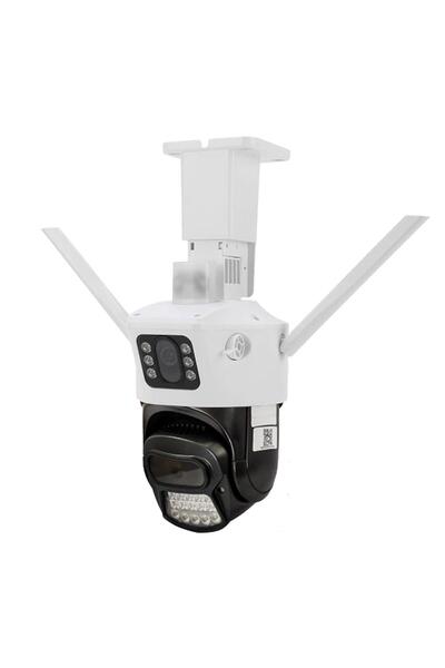 O-KAM 6015 3MP+3MP Uyumlu 21 ledli dual Çift Lensli Hareketli Gece Renkli Sesli PTZ Wifi Güvenlik Kamerası Adaptör Hediyeli