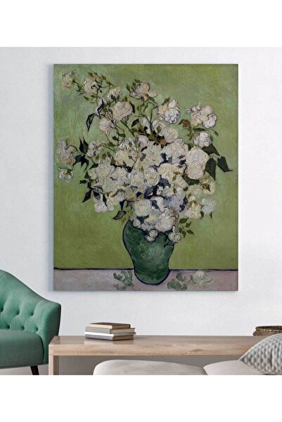 Şehzat Design Vincent Van Gogh - Vase Of Roses Kanvas Tablo