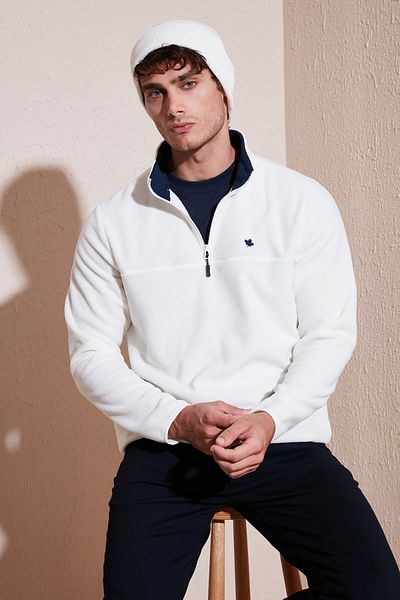 Buratti Men's Fleece - Regular Fit, Anti-Pilling, Bato Collar, Winter Raised, Non-Pilling Polar 59060