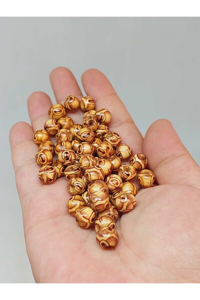 Yasamtohumu 8mm Sa deznom drvene perle - 50 kom (53290)