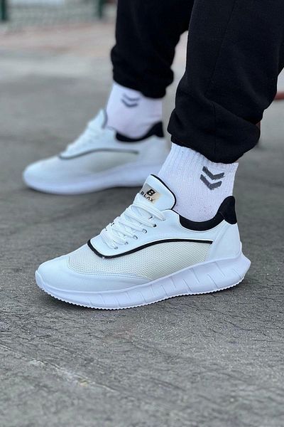 TB Terzi Bey Terzi Bey Tb062 White Black Knitwear Men's Sports Shoes
