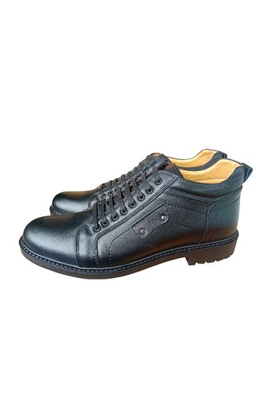 Luis Figo 4242 Black Genuine Leather Top Quality Black Color Large Size Men's Boots