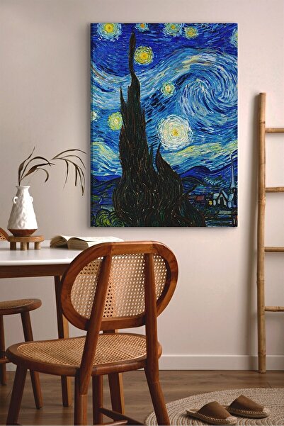 Şehzat Design Van Gogh Starry Night Yıldızlı Geceler Kanvas Tablo 0866