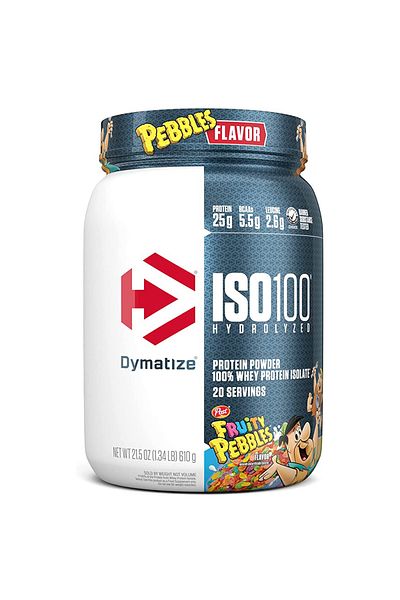 Dymatize ISO 100 Hydrolyzed whey protein isolate, Fruity Pebbles, 1.34 LB