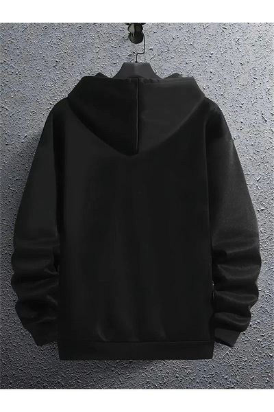 EYAX MODA Φούτερ UNISEX με κουκούλα με φερμουάρ Plus Size