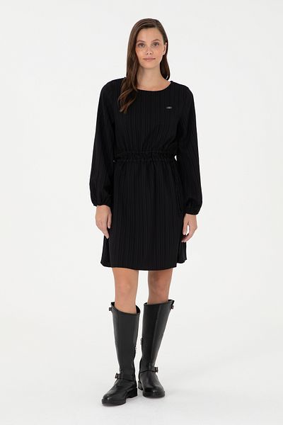 U.S. Polo Assn. Women's Black Mini Length Woven Dress 50289860-Vr046