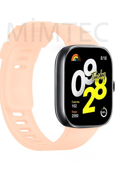 mimtec Xiaomi Redmi Watch 4 Uyumlu Kordon Akıllı Saat Bileklik Kordonu Yumuşak Silikon Kayış
