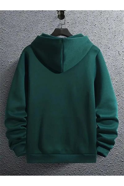 EYAX MODA Φούτερ UNISEX με κουκούλα με φερμουάρ Plus Size