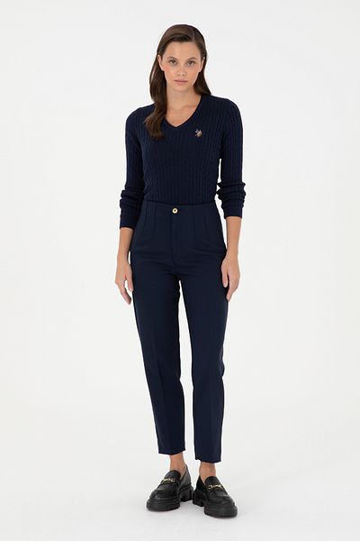 U.S. Polo Assn. Women's Navy Blue Canvas Pants 50290404 -Vr033