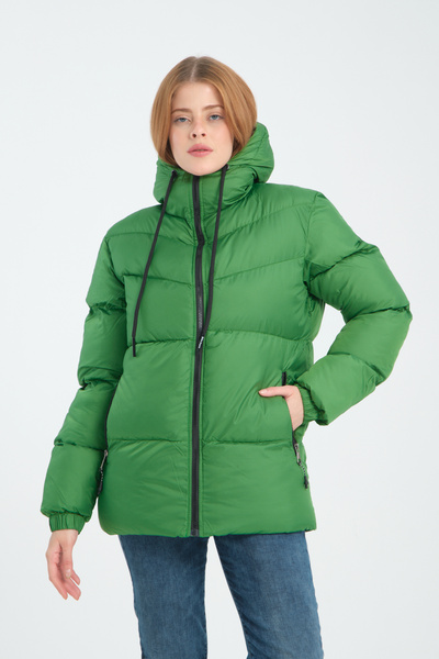 ESPİNA Γυναικείο πουπουλένιο παλτό με κουκούλα με φερμουάρ και εσωτερική τσέπη