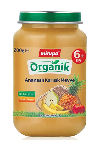 Milupa Ananaslı Karışık Meyve Kavanoz Maması 200 gr 6 Ay