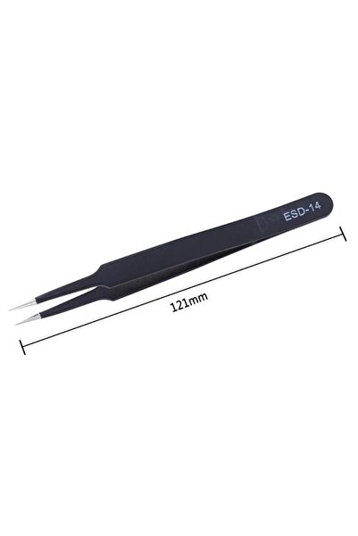 Wellhise ST-14 Antistatik Tweezers Cımbız Düz 121 mm