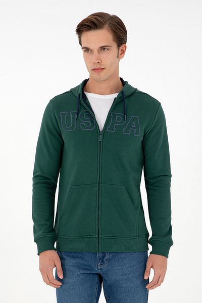U.S. Polo Assn. Men's Dark Green Knitted Cardigan 50295172 -Vr079