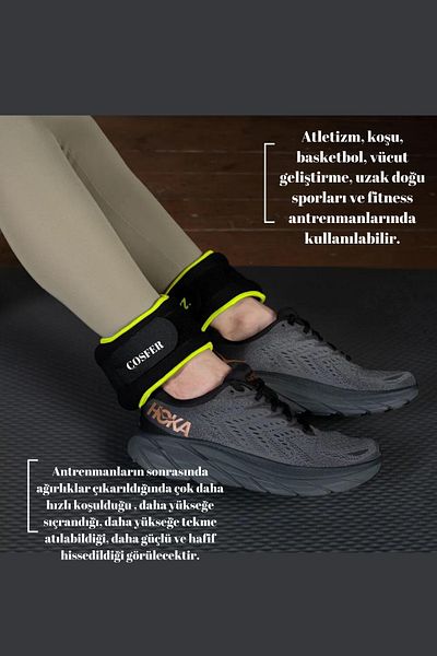 welcomein 2kg Neoprene Hand and Foot Weight for Fitness Cardio Running - 1Kgx2 Pieces