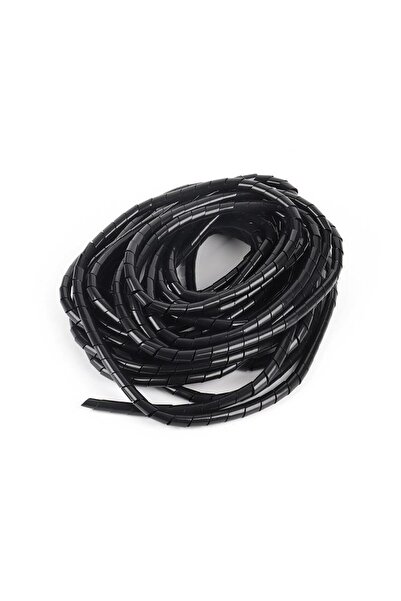 Hatfon Elektronik Kablo Toplama Spirali Helezon Kspr-06b 6 Mm 10 Metre Siyah