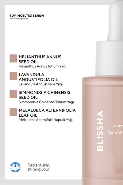 blissha 2 Pack Feather and Moisturizing Serum 30 ml (Sunflower, Jojoba, Lavender, Tea Tree Oil)