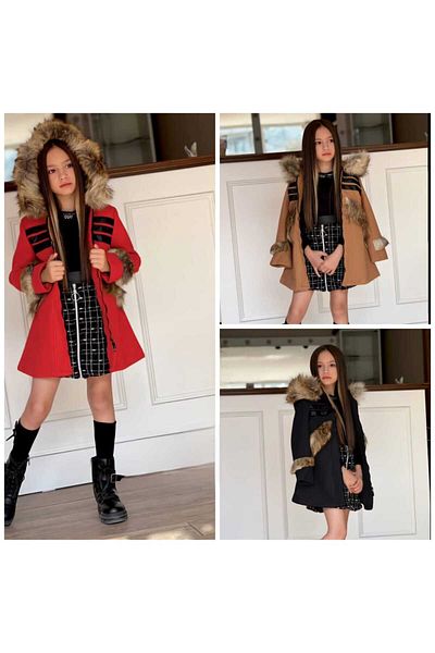 MARİSSA Children's Three-Piece Set: Jacket, Skirt and Sweater
