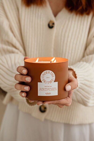 Echoes Candle & Scent Lab. Under The Fig Tree Kokulu Büyük Boy Doğal Mum 600 Gr