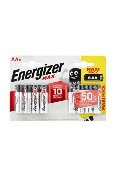 Energizer AA Alkalin Max 4+4 8 Lİ Kalem Pil LR6