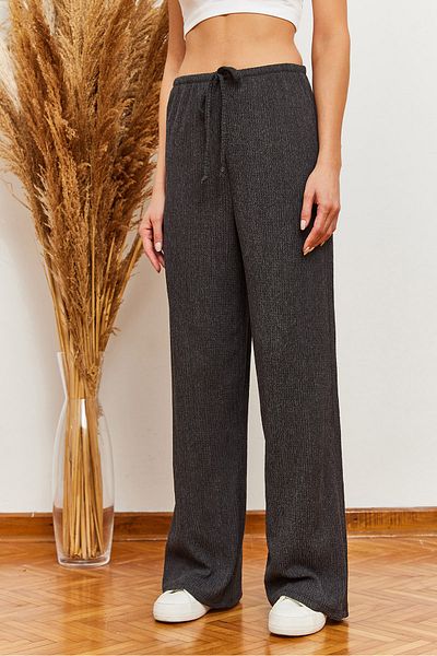 Bianco Lucci Women's Tie-Up Rustic Trousers 60361002