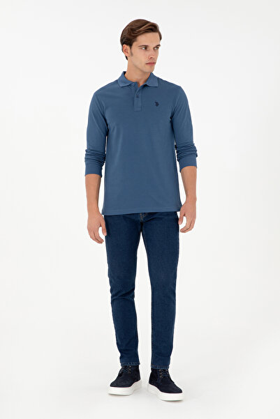 U.S. Polo Assn. Erkek İndigo Basic Sweatshirt 50289051-VR028
