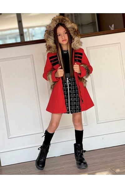 MARİSSA Children's Three-Piece Set: Jacket, Skirt and Sweater