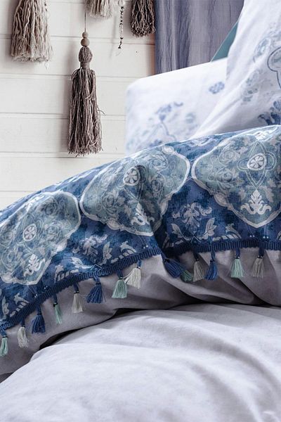Cotton Box Set cuvertură de pilota Jeni Blue Single Candy