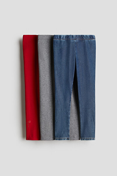 H&M 3'lü Pamuklu Tayt