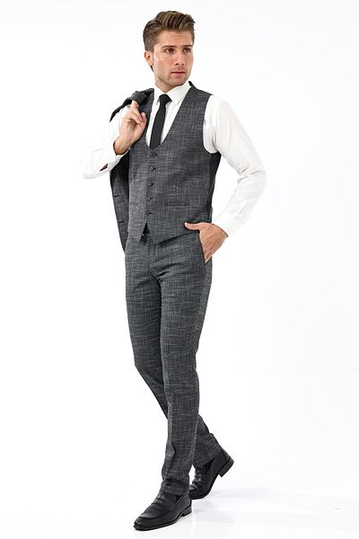 Presto بدلة سترة Slimfit باللون الأسود - 6 Drop 788-001