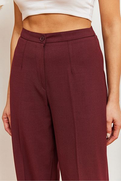 Bianco Lucci Pantaloni de damă din material Palazzo 60251893