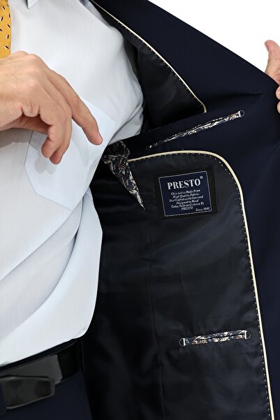 Presto Men's Slimfit Suit - 6 Drop Navy-2125-250