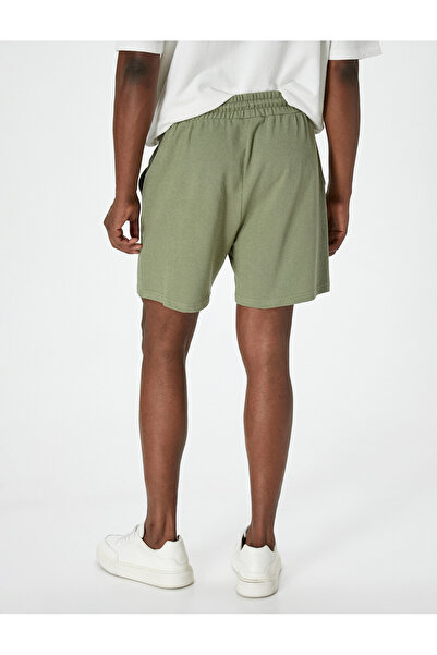 Koton Beli Bağcıklı Şort Cep Detaylı Pamuklu