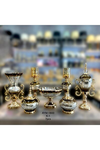 EVRA 7 Parça Cam Salon Seti Konsol Takımı Kod-1800