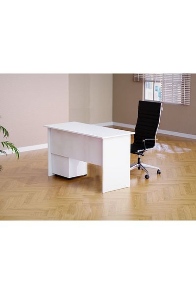 Mahmayi MP1 140x80 Writing Table With Drawers - White