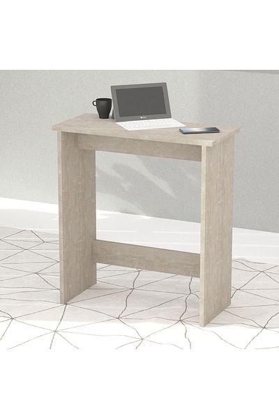 Mahmayi Study Desk with Foot Rest Support, Modern Executive Desks Ideal for Office White Concrete