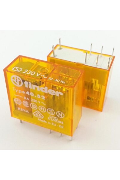 finder 40.52.8.230.0000 220v 8a Ac 2 Kontak Minyatür Pcb Röle