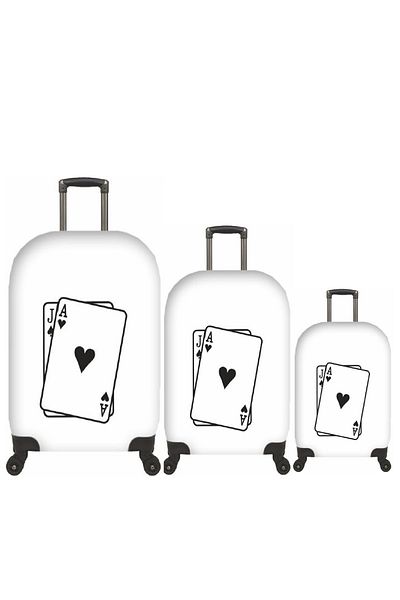 MY SARACİYE My 89 Black Jack - Large, Medium, Cabin Size Luggage and Suitcase Cover Set