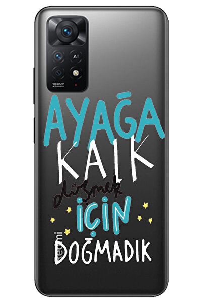WANNA PROTECT Xiaomi Redmi Note 11 Pro Şeffaf Kalk Girl Power Desenli Silikon...