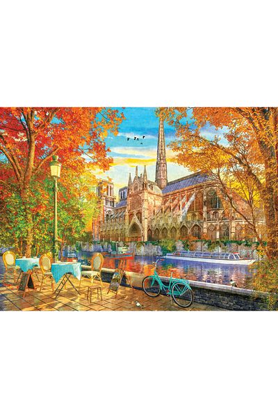 Anatolian Puzzle 1000 Piece Jigsaw Puzzle - Notre Dame in Autumn 1176