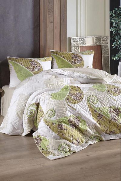 Kristal Dream Double Four Seasons Duvet Cover Set Green