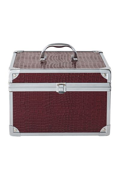Bianca Bella Metal Accessories and Makeup Bag Claret Red Br-80741