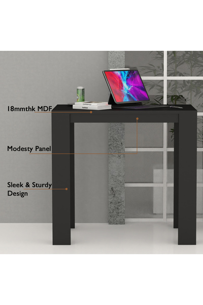 Mahmayi Modern Study Desk Support, Modern Executive Desks Ideal for Office, Home - Black