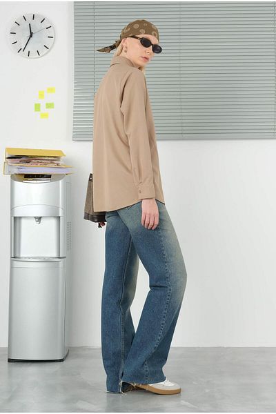 HEQA Cămașă Latte Short Fit