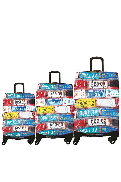 MY SARACİYE My 15 Plate - Large, Medium and Cabin Size Luggage/Suitcase Cover Set